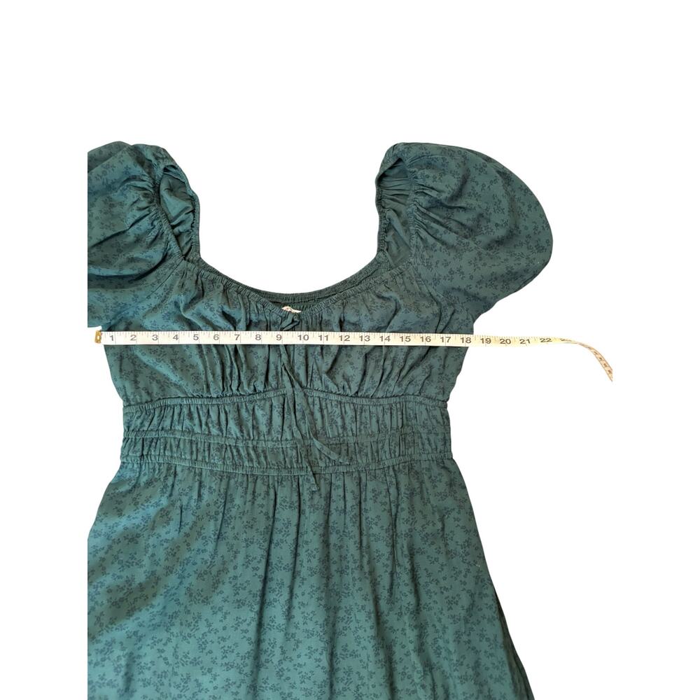Hollister Green Milkmaid Midi Dress Cottage Feminine Peasant XL Shabby Chic - Picture 7 of 13